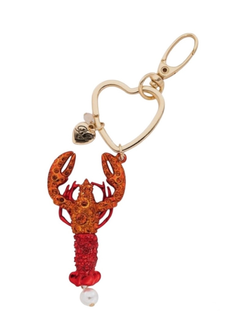 Betsey Johnson Crystal Lobster Keychain or Bag Fob (NWT)